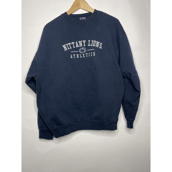 Vintage Penn State Nittany Lions Sweatshirt Size Large Blue College 90s - Picture 2 of 6